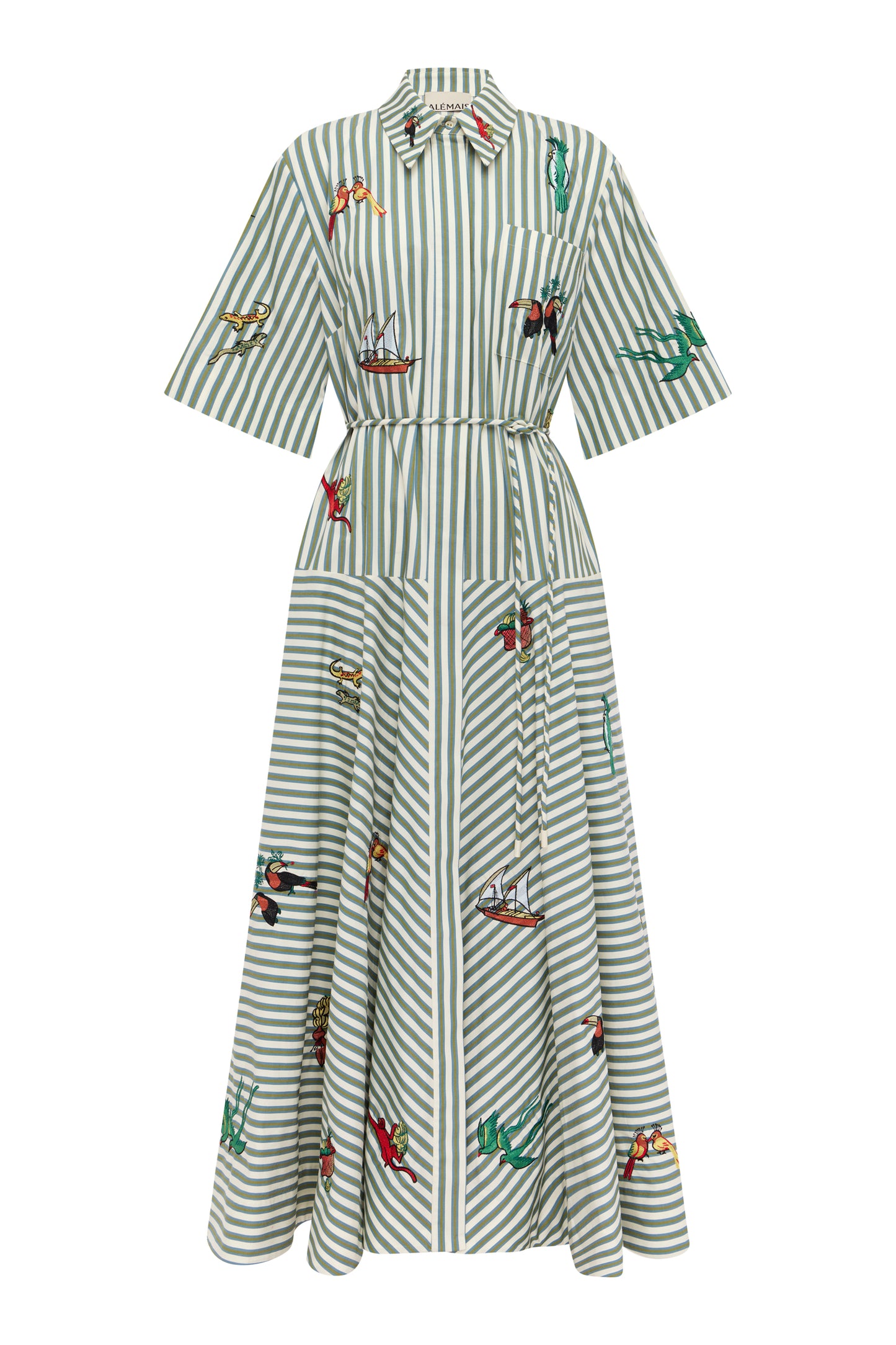 Bisou Embroidered Shirtdress | Alemais