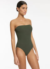 Load image into Gallery viewer, Lien Bandeau Minimal One Piece, Olive | Jets Australia