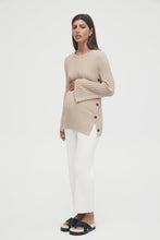 Load image into Gallery viewer, Luxe L/S Button Knit (Latte) | Legoe Heritage