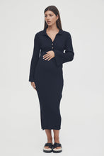 Load image into Gallery viewer, Luxe L/S Polo Dress (Navy) | Legoe Heritage