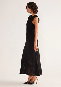 Celine Crochet Midi Dress Black | Ministry of Style
