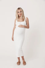 Load image into Gallery viewer, Crepe Knit Midi Dress, White | LEGOE