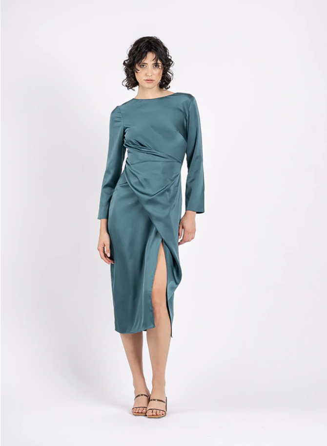 August Dress in Petrol | One Fell Swoop