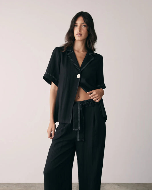 Rebound Shirt, Black | Esmaee