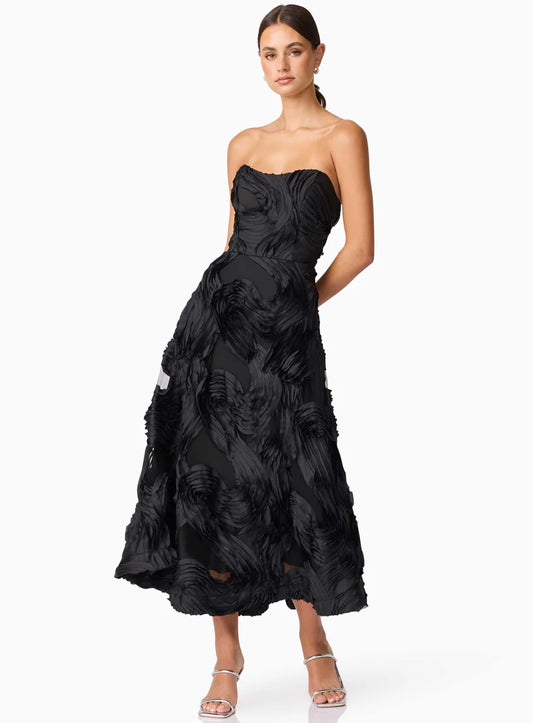Asher Midi Dress Black / Elliatt