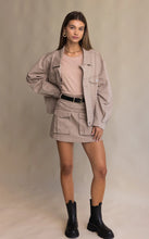 Load image into Gallery viewer, Lottie Drill Mini Skirt, Bark | Araminta James