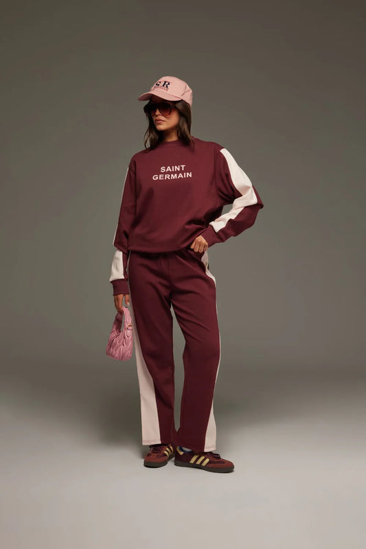 Saint Germain Knit Pant Red Wine | Araminta James