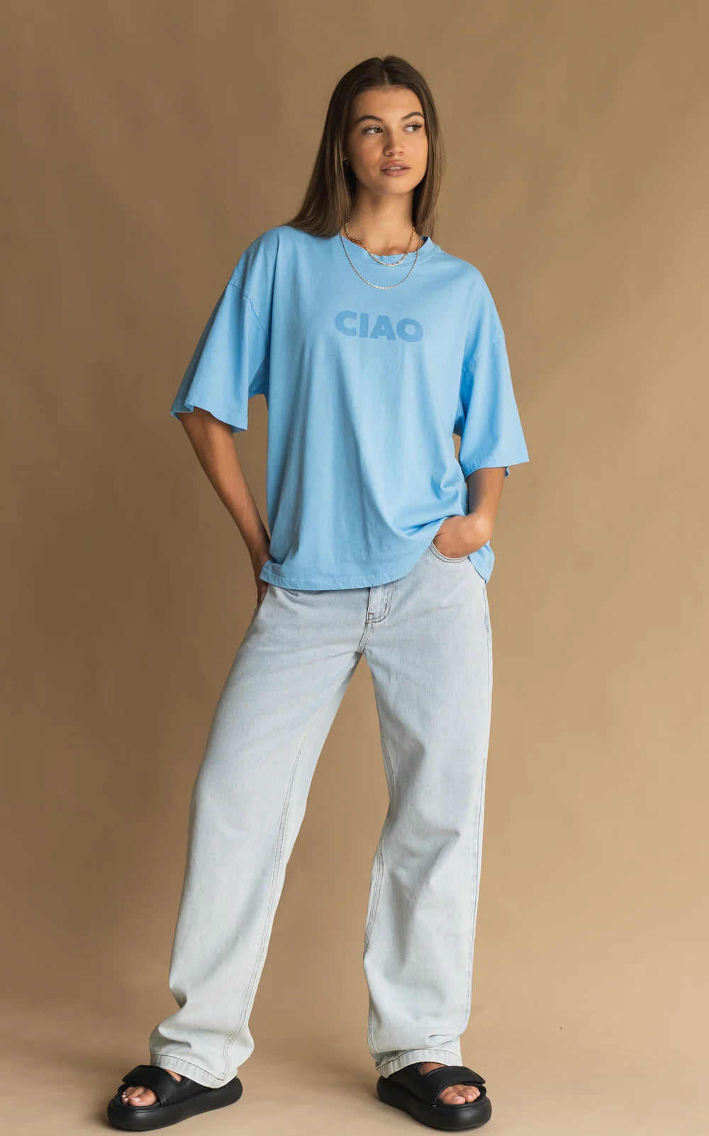 Ciao Amore Tee Periwinkle | Araminta James