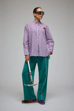Load image into Gallery viewer, Bisous Cotton Stripe Shirt Violet | Araminta James