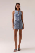 Load image into Gallery viewer, Etch Denim Mini Dress Heritage Blue | Sovere