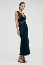 Load image into Gallery viewer, Visions Lace Deep V Maxi Dress, Ebony | Third Form