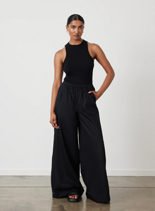 Sophia Organic Cotton Pant, Black | Joslin Studio