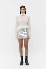 Load image into Gallery viewer, Musier Leather Mini Skirt Silver | Friend of Audrey