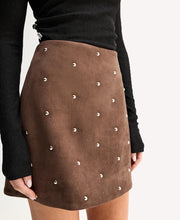 Load image into Gallery viewer, Avenue Mini Skirt, Mocha | Elka Collective