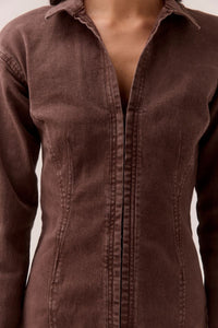 Zyra Dress, Raisin | Sovere