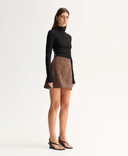 Load image into Gallery viewer, Avenue Mini Skirt, Mocha | Elka Collective