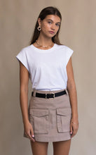 Load image into Gallery viewer, Lottie Drill Mini Skirt, Bark | Araminta James