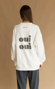 Oui Sweatshirt, Snow | Araminta James