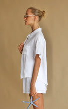 Load image into Gallery viewer, Cove Linen Shirt Set Snow | Araminta James