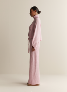 Elizabeth Wool Quilt Knit Pant, Dahlia Marle | Joslin