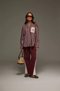 Saint Germain Knit Pant Red Wine | Araminta James
