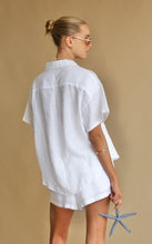 Load image into Gallery viewer, Cove Linen Shirt Set Snow | Araminta James