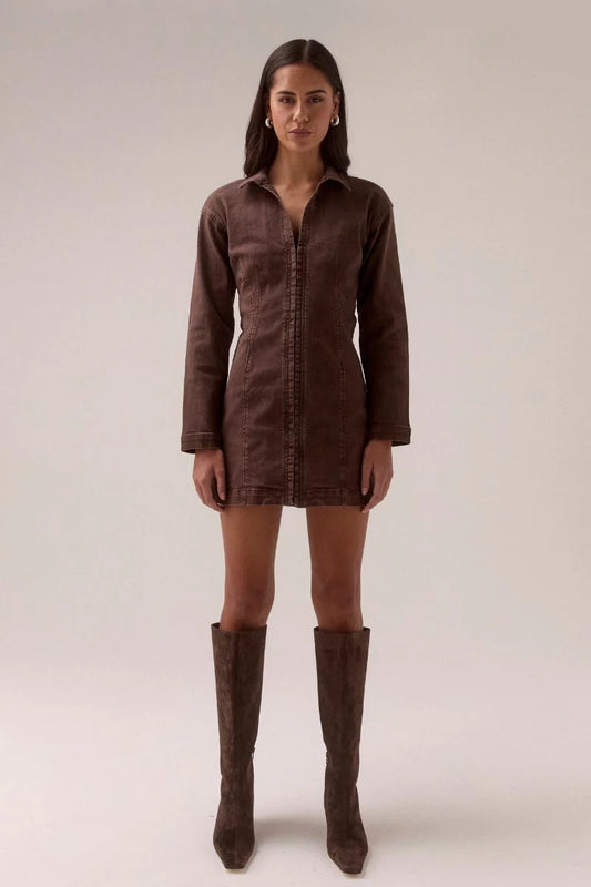 Zyra Dress, Raisin | Sovere