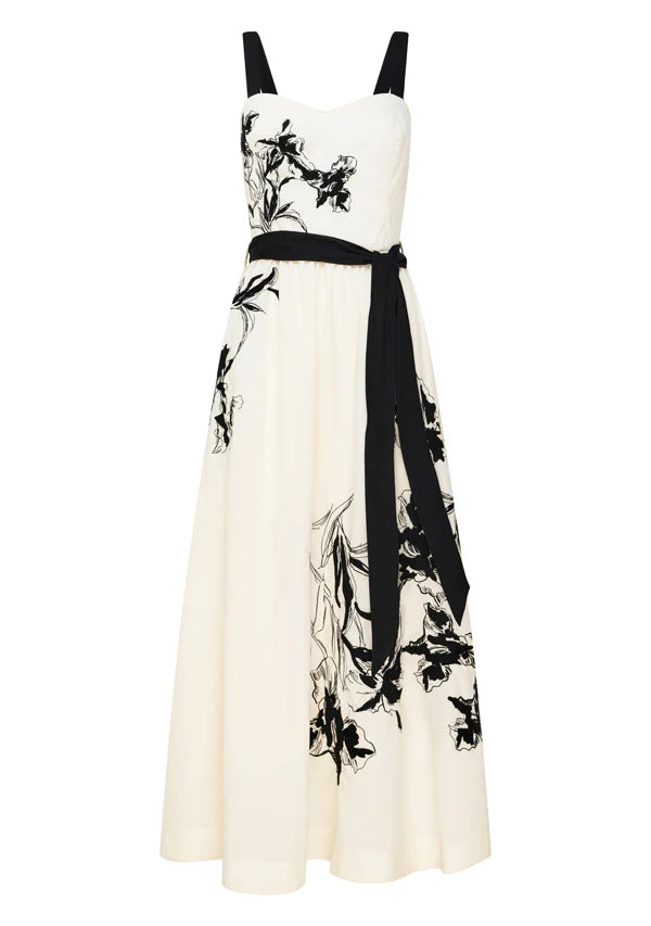 Lis Embroidery Midi Dress | MOS