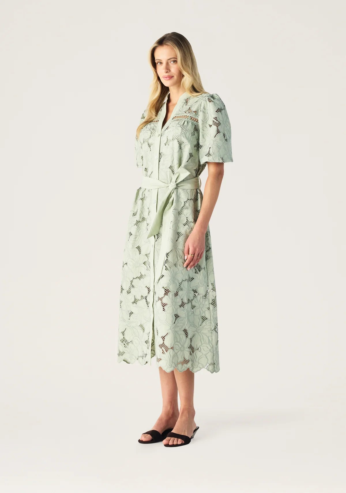 Whisper Embroidery Shirt Dress | MOS
