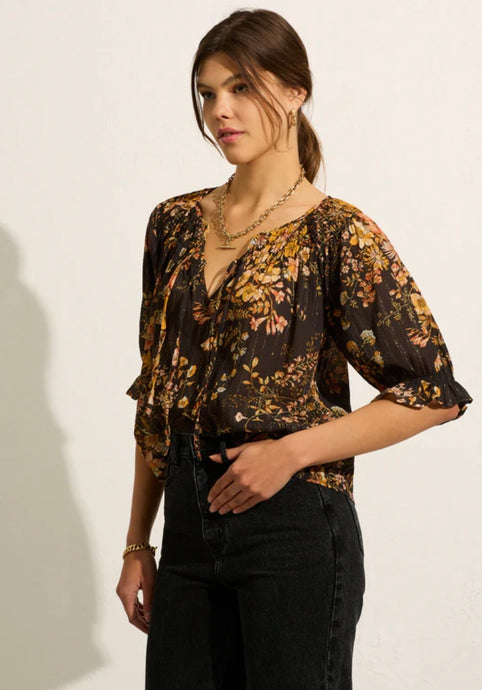 Brielle Blouse Charcoal | Auguste