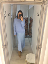 Load image into Gallery viewer, Rhyme Combo Slip Knit Dress, Dawn Blue | Sovere