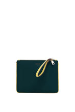 Load image into Gallery viewer, Rosette Beaded Bow Zip Clutch / Alemais