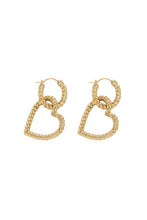Load image into Gallery viewer, Django Rope Heart Hoop Earrings | Alemais