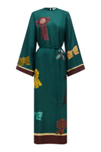 Load image into Gallery viewer, Rosette Bow Prink Silk Midi Dress / Alemais