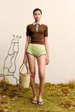 Load image into Gallery viewer, Josefina Knit Polo Chocolate | Alemais