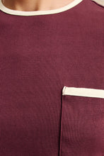 Load image into Gallery viewer, Bonetta Cotton Crop Tee Burgundy | Alemais