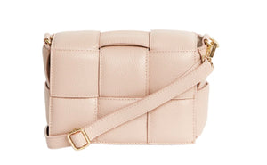 Margot Dusty Pink Leather Woven Bag - Vestirsi