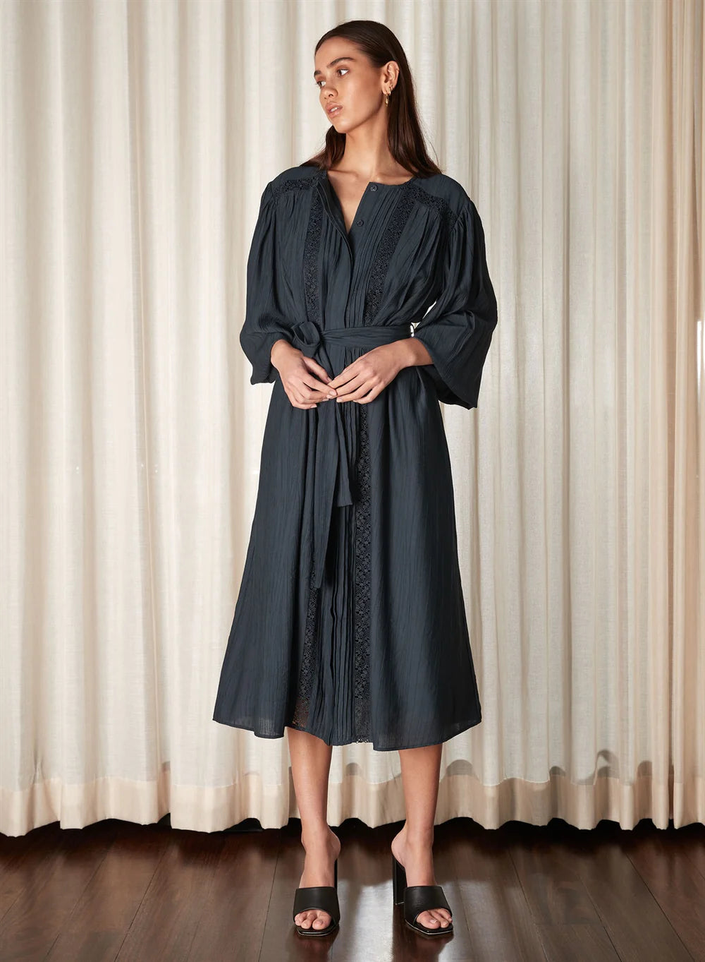 Azure Midi Dress, Petrol | Esmaee
