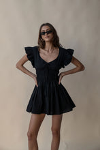 Load image into Gallery viewer, Delfina Mini Dress Noir | Araminta James