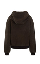 Load image into Gallery viewer, Sherpa Hooded Jacket Dark Chocolate | Araminta James