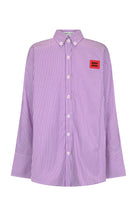 Load image into Gallery viewer, Bisous Cotton Stripe Shirt Violet | Araminta James