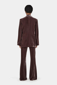 Alistair Velvet Blazer, Eggplant  | Hansen & Gretal