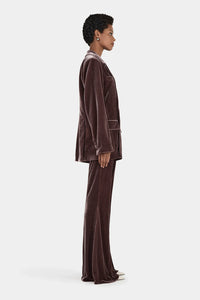 Alistair Velvet Blazer, Eggplant  | Hansen & Gretal