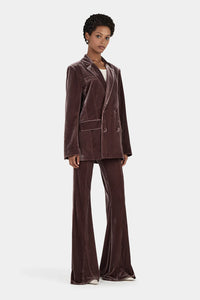 Alistair Velvet Blazer, Eggplant  | Hansen & Gretal