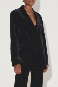 Alistair Velvet Jacket, Black | HANSEN & GRETEL