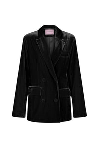 Alistair Velvet Jacket, Black | HANSEN & GRETEL