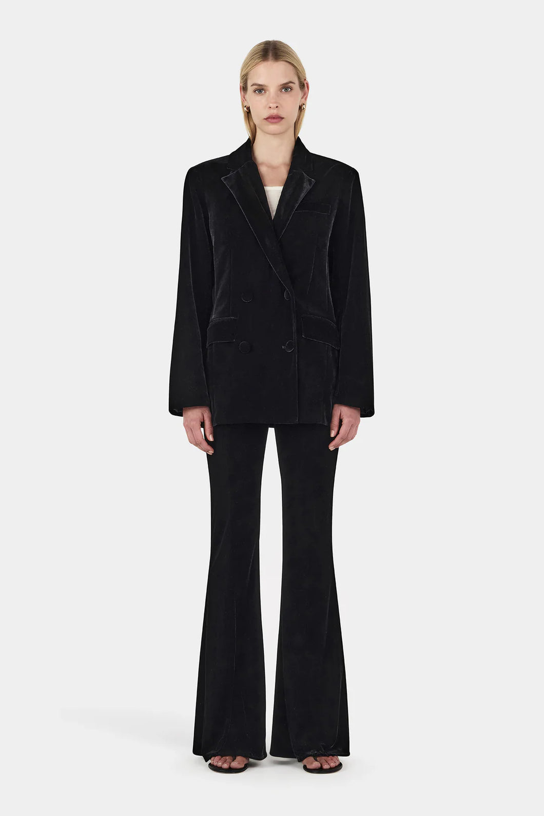Alistair Velvet Blazer, Black | Hansen & Gretal