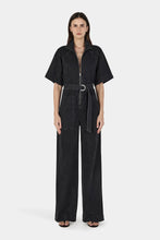 Load image into Gallery viewer, Aria Chambray Jumpsuit Charcoal Chambray | Hansen &amp; Gretel