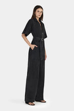 Load image into Gallery viewer, Aria Chambray Jumpsuit Charcoal Chambray | Hansen &amp; Gretel