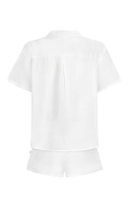 Cove Linen Shirt Set Snow | Araminta James